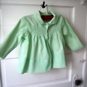 Mint green vintage baby coat
