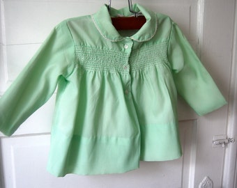 Mint green vintage baby coat