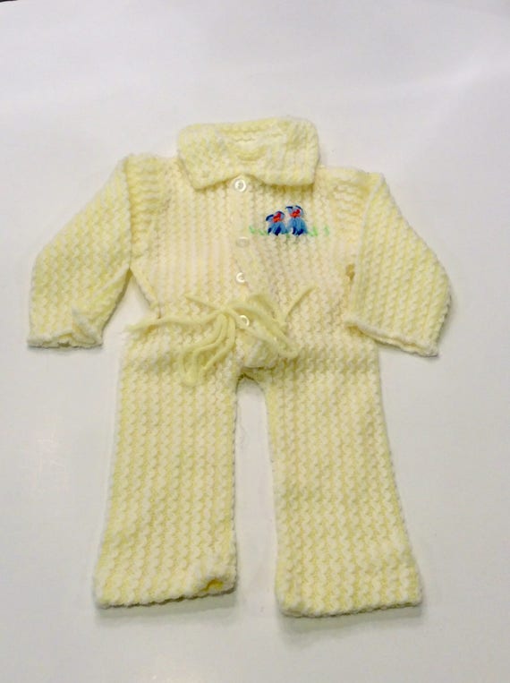 Vintage Baby Knit Suit - image 1