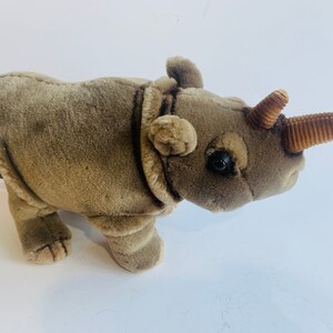 Vintage Jungle Joe&#39;s Safari Friends, The Rhino, Plush Noise Making Toy