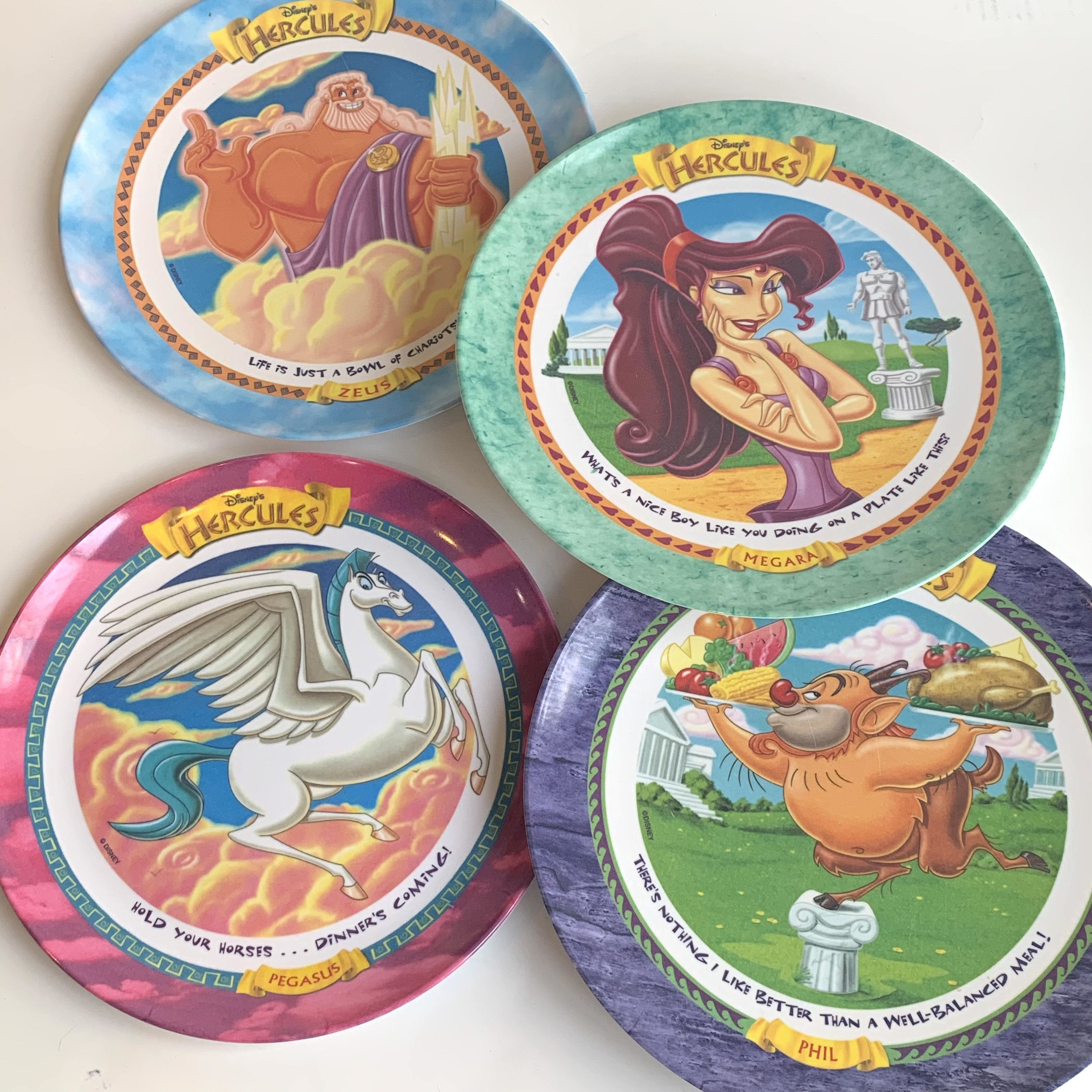 Vintage Set of Four Mcdonald's Disney's Hercules Plastic