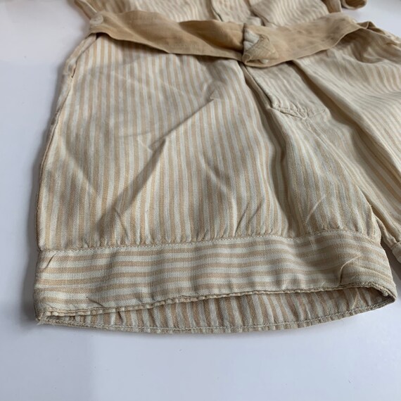 Vintage Toddle Romper, Champion, Brown and White … - image 4