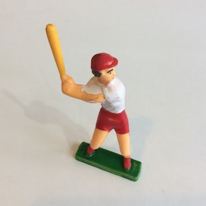 Vintage Baseball Player Cake Topper