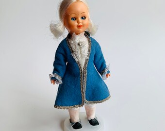 Vintage George Washington Doll on Stand with Sleep Eyes