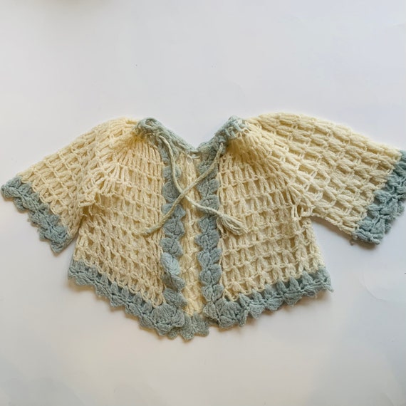 Vintage Hand Crafted Baby Sweater - image 1