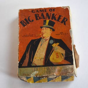 Vintage Milton Bradley 4332 Game of Big Banker