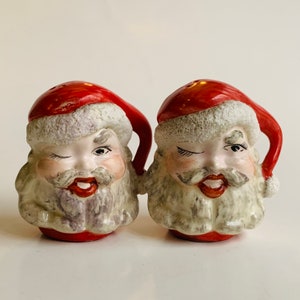 Vintage Santa Head Salt Shaker, Hand Painted