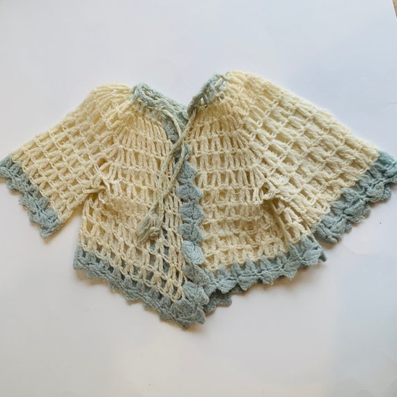 Vintage Hand Crafted Baby Sweater - image 8