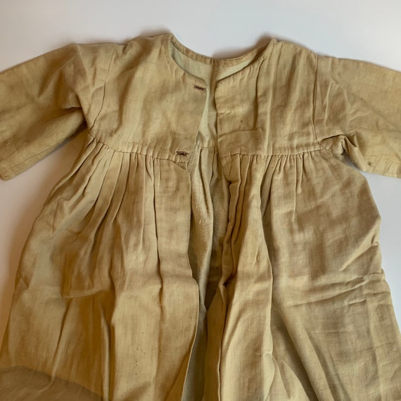 Antique Christening Gown, Tan, 1893 - image 1