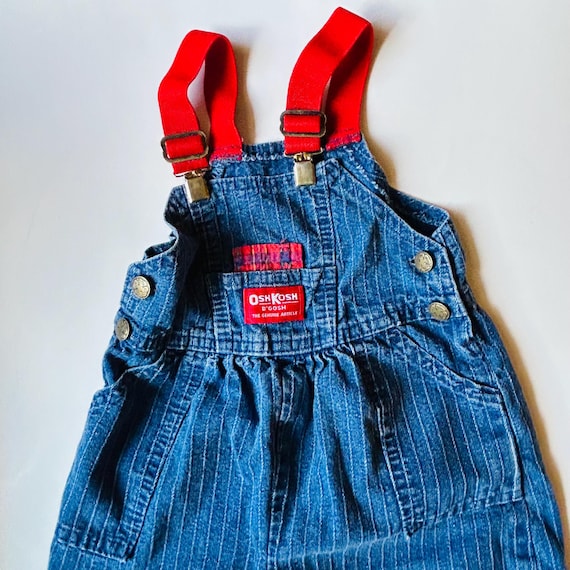 Vintage Osh Kosh B'gosh Striped Overalls, Kitty Patches - Etsy