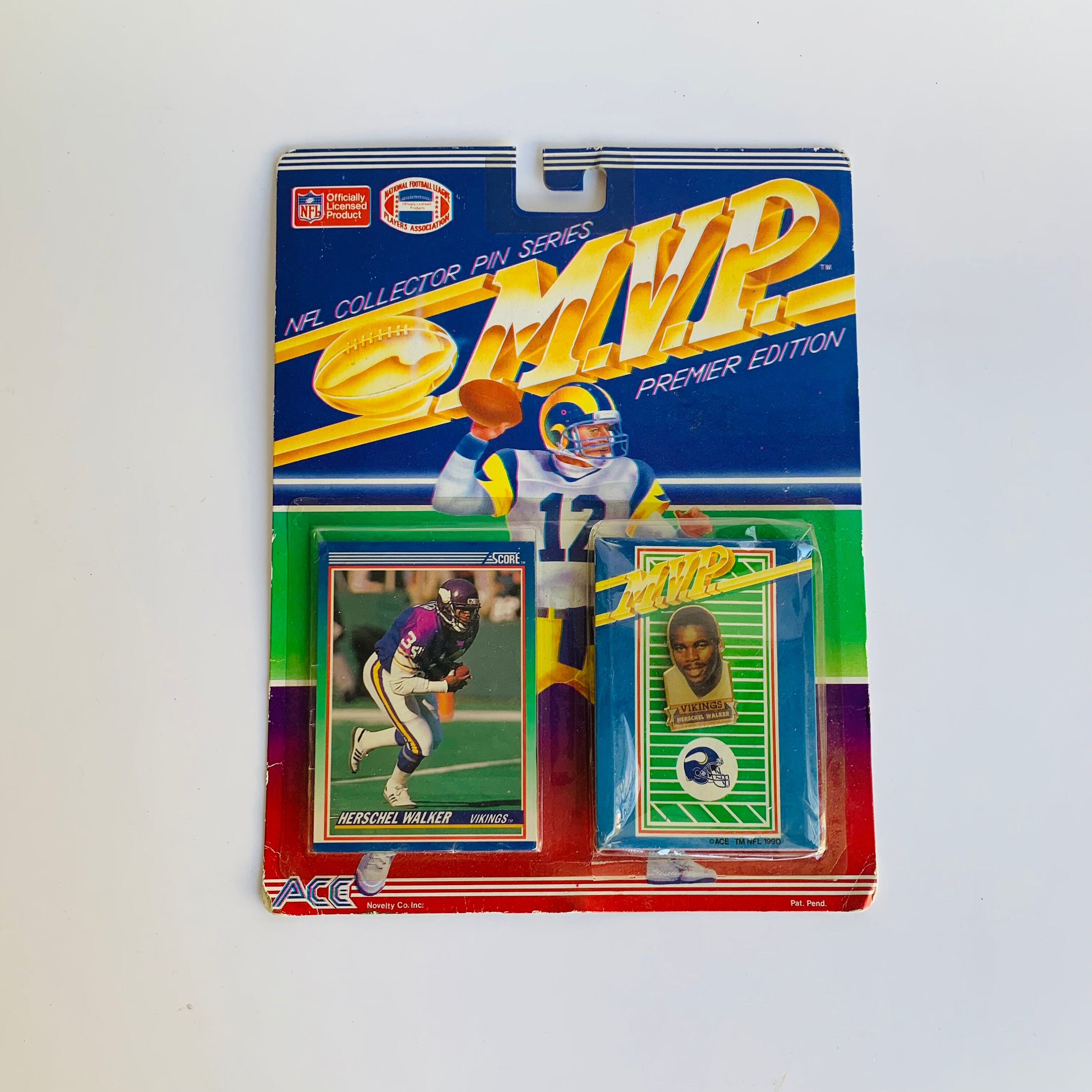 Vintage NFL Collector Pin Series, MVP, Herschel Walker, New in