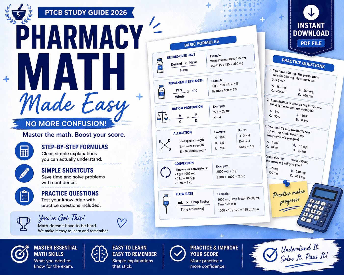 PTCB Study Guide 2026 | Pharmacy Technician Exam Prep PDF | Top 200