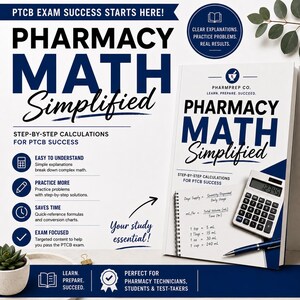 PTCB Apotheke Mathe Lernführer | Berechnungen üben (Digitales PDF)