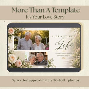 Elegant memorial slideshow for funeral service presentation