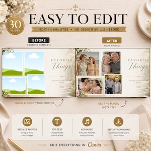 Celebration of life photo video template for loved one