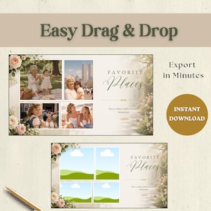 Photo tribute video template for memorial gathering