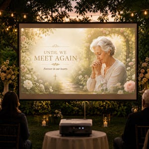 Editable memorial video template for remembrance ceremony