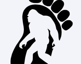 Bigfoot Footprint Vinyl Decal; Sasquatch; Yeti; Abominable Snowman