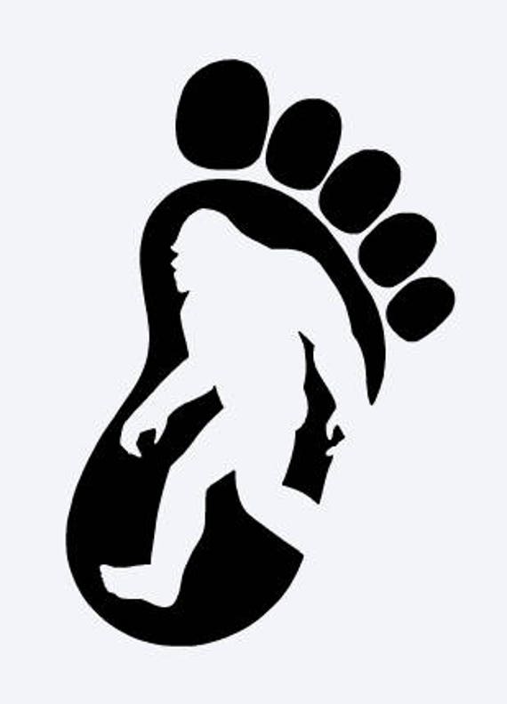 Bigfoot Footprint Vinyl Decal Sasquatch Yeti Abominable Etsy