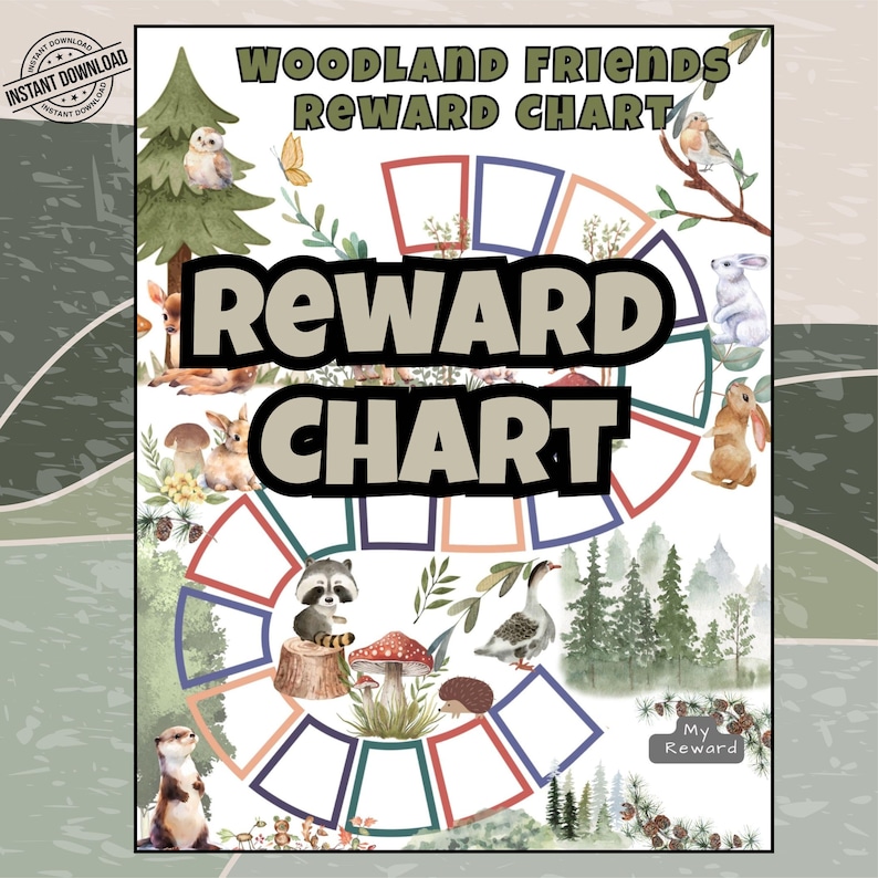 Woodland Animals Reward Chart | Behavior, Chore, Potty Training ...