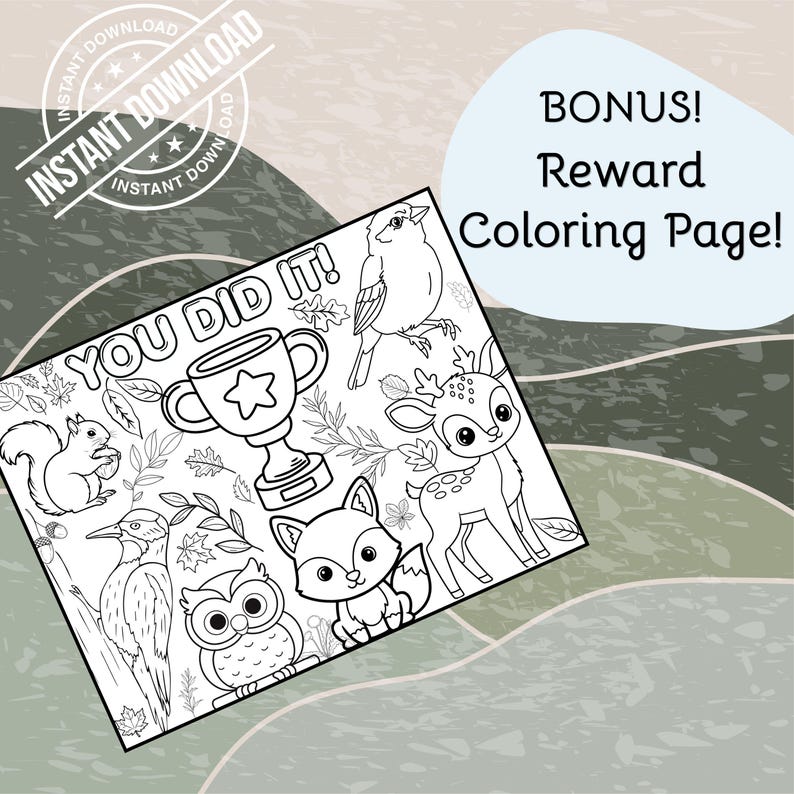 Woodland Animals Reward Chart | Behavior, Chore, Potty Training ...