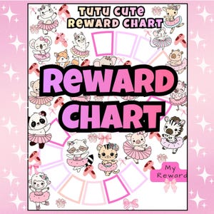 Ballerina Reward Chart Printable | Kids Behavior Chore Potty Training (Instant Download)