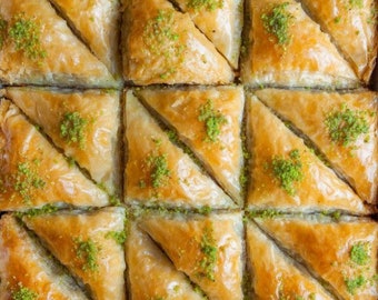 Homemade pistachio baklava 2 dozen