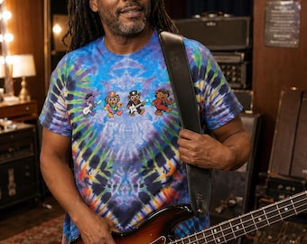 Handgjord tie dye-skjorta – Soul Bears: Descended from the One