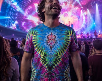 Handgjord tie dye-skjorta – Unik i sitt slag, tillverkad i USA