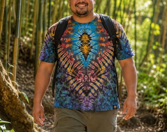 Camiseta XL hecha a mano con teñido anudado – Única en su clase, fabricada en EE. UU.