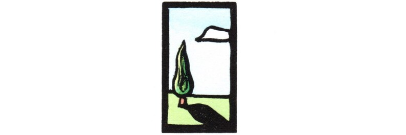 of One Tree by Ken Swanson 1908 Original Linocut