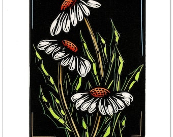 Greeting Card (1) of Three Flowers (9901)