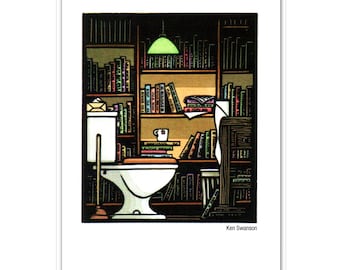 6 Greeting Cards titled "If Life Were Fair" from a Linocut by Ken Swanson (#1422)