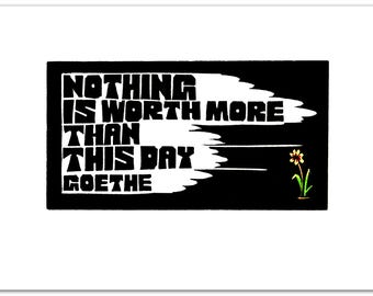 NEW:  1 Greeting Card of a Quote by Goethe (2433-82)
