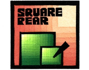 Original Linocut (1333) of a Square Pear By Ken Swanson