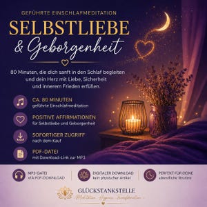 Einschlafmeditation Selbstliebe | 80 Min Affirmationen für Geborgenheit & inneren Frieden