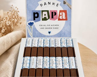 Vatertagsgeschenk, MERCI Schokolade, Vatertag, personalisiert, Mitbringsel, Geburtstagsgeschenk, Geschenkidee, Danke, bester Papa, PDF