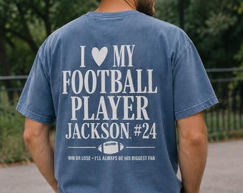 T-shirt personnalisé pour papa de footballeur, nom et numéro du joueur, cadeau idéal pour les supporters les jours de match