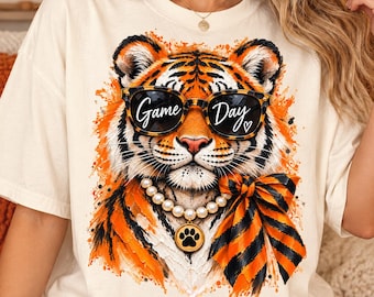 T-shirt personnalisé mascotte pour les jours de match, T-shirt esprit d'équipe personnalisé, T-shirt Comfort Colors pour maman de joueur de football, Cadeau oversize esprit d'équipe