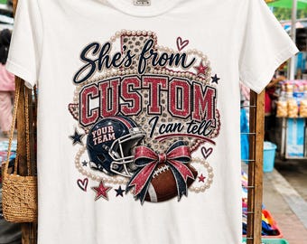T-shirt personnalisé pour maman de footballeur, couleurs confortables de l'équipe, cadeau pour le jour du match