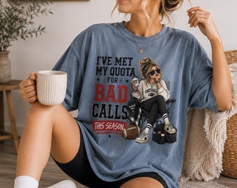 T-shirt « Maman de footballeur », « J'ai atteint mon quota de mauvais choix d'arbitrage », T-shirt humoristique pour les jours de match, Cadeau pour les mamans de sportifs pendant la saison de football
