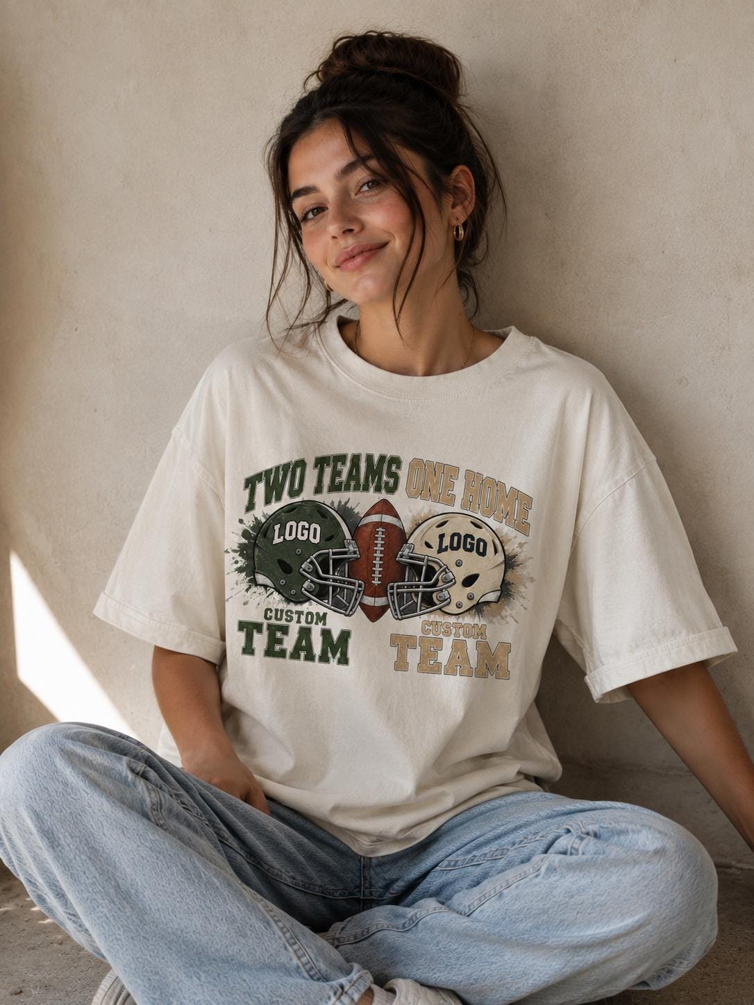 Two Colleges on One Shirt - Etsy