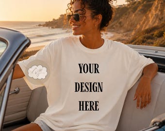 Comfort Colors 1717 T-Shirt Mockup, Comfort Colors Beachy Mockup, Strand Sommer Lifestyle (Digitaler Download)