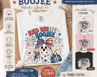 Rot, Weiß & Boojee Comfort Colors 1717 Hemd, Vaterländisches Geist-T-Stück, lustiges 4. Juli Hemd, Americana Grafik-T-Stück
