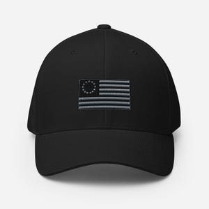 Cap van gestructureerde keperstof - Betsy Ross - zwart