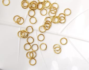 Goudkleurige gesloten ringetjes: 5 x 0,6 mm, 100 stuks DIY-sieraden