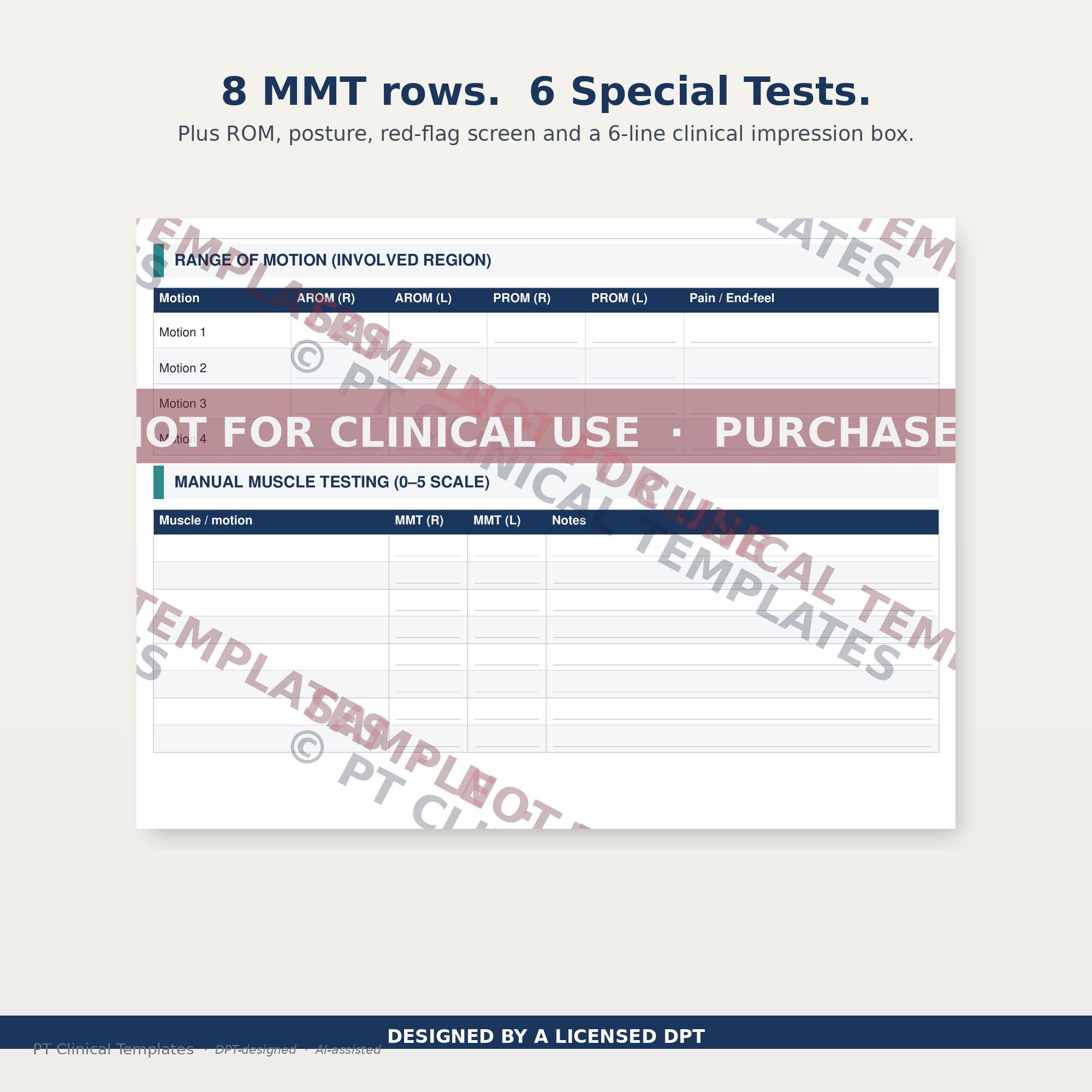 Universal PT Initial Evaluation Template | Outpatient SOAP ...