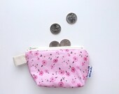 Floral Ditsy Divided Mini Flat Bottom Pouch Coin Purse (handmade philosophy 39 s pattern)