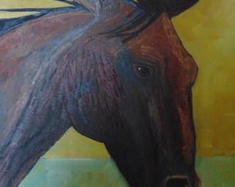 Horse From The County Fair Original Oil Painting