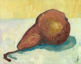 Pear Original Oil Painting